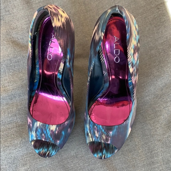 Purple ALDO open toe high heels - Picture 2 of 6